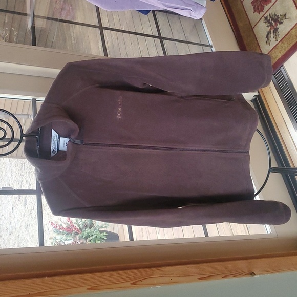 Columbia Brown Fleece Full Zip Pocketed Womens Full Zip Cinched Jacket Sz. XL - Picture 1 of 10
